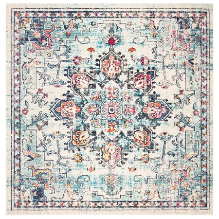Safavieh 12 x 12 ft. Madison 400 Square Area Rug Cream & Blue MAD473B-12SQ